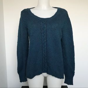 CABI blue 100% cotton sweater Size Large
